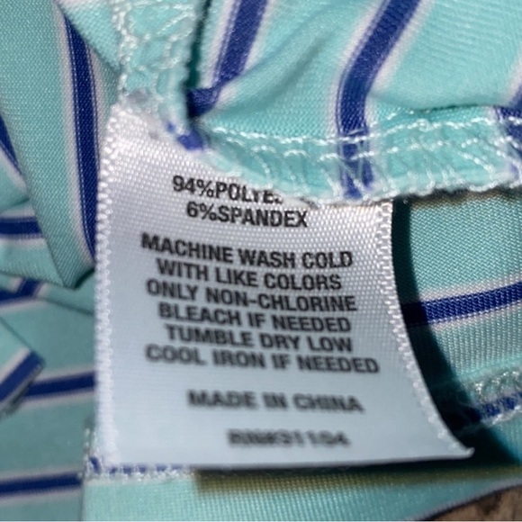 NWOT ~ “Crown & Ivy” Light Aqua & Navy Stripe
Polo Size: 6 - Picture 5 of 10